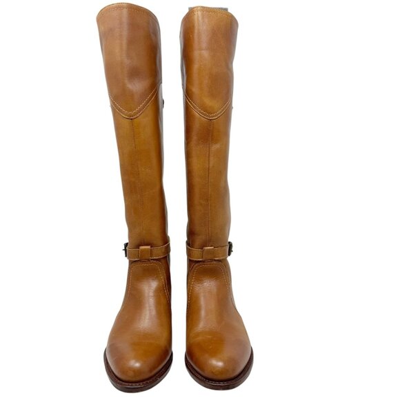 Womens Brown Knee High Riding boots - Picture 3 of 10